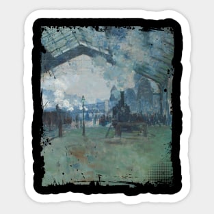 Monet normandy train Sticker